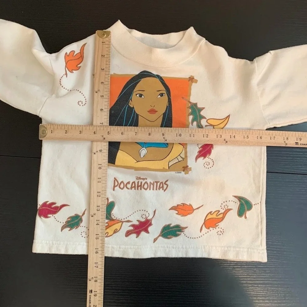 Vintage 90's Pocahontas Crewneck Sweatshirt Disney‎ Graphic Print Youth Size 7/8